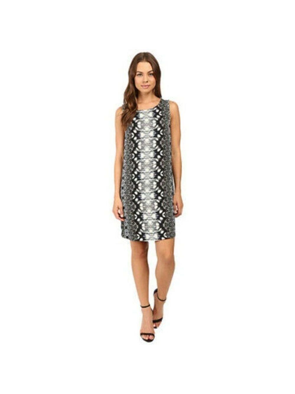 Tart Carly Sleeveless Lined Shift Dress In Spliced
